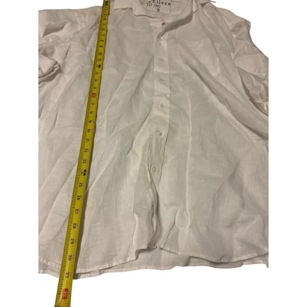 Frank & Eileen one size Mackenzie lived in linen button up blouse - EUC - Picture 5 of 8